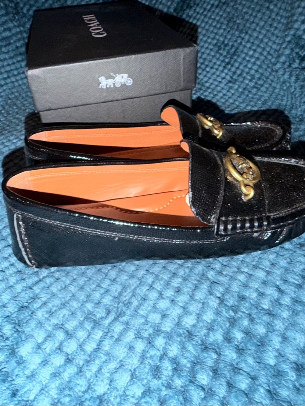 Coach Margot Leather Loafers - Black - Picture 8 of 8